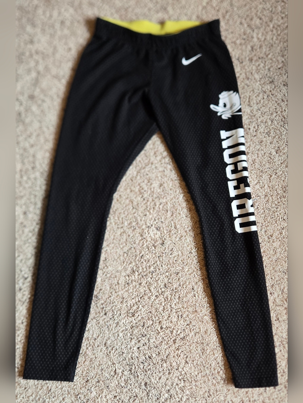 Nike Oregon Ducks Leggings Women’s Medium Black Athletic Dri-Fit Workout Pants